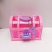 1pc Pink/Purple Cute Makeup Box, Plastic Toy Box With Lock, Treasure Chest Jewelry Case, Decoration Ornament Case Girls Dressing_maomaolike.com