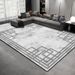 Living Room Rug Large Size Gorgeous Gold Frame Design Bedroom Rug Plush Thickened Machine Washable Thickened Underlay Interior Decorative Rug_maomaolike.com