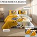 5 Piece Soft All-Season Washed Microfiber And Viscose Comforter Set , With Comforter, Sheet, Pillowcases & Shams, Print, Flowerd, Moisture-Wicking, Silky Soft Texture, Cooling, Breathable, Easy Care_maomaolike.com