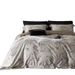 Modern Style Romantic Leaf Digital Print Ultra-fine Denier Bare-feel Tencel Cotton Four-piece Set Skin-friendly Breathable Bedding_maomaolike.com
