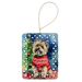 Cairn Terrier Christmas Porcelain Ornament Christmas Tree Hanging Decorations For Home Christmas Holiday, Rectangle, Gift, Multicolor_maomaolike.com