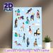Labor & Delivery Positions Painting Poster, Flat-style Illustrated Pregnancy Birthing Positions Poster, Practical Birthing Position Guide For_maomaolike.com