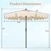 9 Feet Patio Umbrella With Crank Handle And Push Button Tilt_maomaolike.com