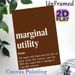 Marginal Utility Humor Painting Poster, Minimalist Typographic Text Poster, Funny Economic-themed Wordplay, Suitable For Home Office And Dining Room_maomaolike.com