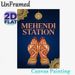 Mehendi Station Painting Poster, Elegant Traditional Indian Henna Art Poster, Ornate Golden Mandala & Henna Hand Design, Cultural Decor Ideal For_maomaolike.com