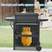 Propane Gas Grill 4 Burner Barbecue Grill, Stainless Steel 34,000 BTU Patio Garden Barbecue Grill With Two Shelves, Lid, Wheels And Bottle Opener_maomaolike.com