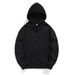 Men's Clothing retro pure cotton sweater jacket pullover solid color large size hoodie_maomaolike.com
