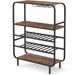 16 Bottle Wine Rack With 5-Tier Wine Shelf And Glass Holders For Kitchen Bar_maomaolike.com