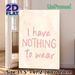 "I Have Nothing To Wear" Typography Painting Poster, Soft Watercolor Handwritten Quote Poster, Humorous Relatable Wall Art, Suitable For Closet And_maomaolike.com