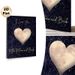 Romantic Heart Moon Love Painting Poster, Starry Night Style With Heart-shaped Moon Poster, Warm Romantic Message, Ideal For Bedroom, Christmas And_maomaolike.com