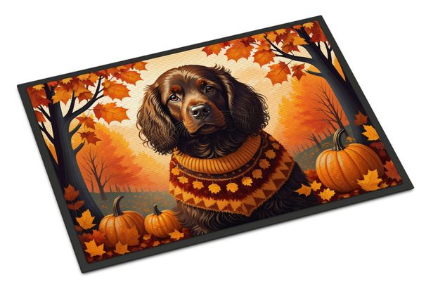 Boykin Spaniel Fall Doormat Front Door Mat Indoor Outdoor Rugs For Entryway, Non Slip Washable Low Pile, 24H X 36W_maomaolike.com