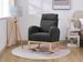 Modern Accent Rocking Chair, With Side Pocket, Upholstered Glider Rocker, Living Room Lounge Chair With High Backrest (Black,teddy)_maomaolike.com