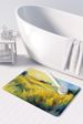 Nebraska Goldenrod In Watercolor Memory Foam Kitchen Mat Machine Washable Anti-Fatigue Mat Cushion Comfort Bath Mat Or Kitchen Rug_maomaolike.com