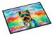 Cairn Terrier Hippie Dawg Doormat Front Door Mat Indoor Outdoor Rugs For Entryway, Non Slip Washable Low Pile, 24H X 36W_maomaolike.com