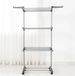 Clothes Drying Racks Bed Linen14 Hooks 24 Drying Poles 4 Castors Movable Foldable Stainless Steel Oversized 4-Tier Clothes Drying Racks_maomaolike.com