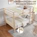 Full Over Full Bunk Bed With Thick Posts,Wooden Bunk Bed With High Guardrail And Ladder For Kids, Teens, Dorm Rooms, And Guest Rooms,No Box Spring Needed, Natural_maomaolike.com