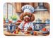 Chocolate Poodle The Chef Memory Foam Kitchen Mat Machine Washable Anti-Fatigue Mat Cushion Comfort Bath Mat Or Kitchen Rug_maomaolike.com