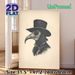 Plague Doctor Painting Poster, Vintage Monochrome Bird-masked Plague Doctor Portrait Poster, Unique Historical Gothic-style Decor Suitable For Home_maomaolike.com