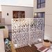 Metal Privacy Screens W3.8Ft X H6Ft Outdoor And Indoor Divider With Free Standing Decorative Privacy Screen For Balcony Patio Garden Room Divider, White Bird Shape_maomaolike.com