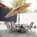 9-foot Outdoor Umbrella, Outdoor Furniture With Pushbutton Tilt And Hand Crank Patio Table Umbrella For Commercial And Residential Pool Beach Yard Umbrellas With 8 Sturdy Ribs_maomaolike.com