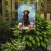 Chocolate Labrador Retriever Happy Birthday Garden Flag Mailbox Flag Decorative Yard Flag Banner Outside Patio Artwork Yard Flower Beds, Garden Size, Multicolor_maomaolike.com