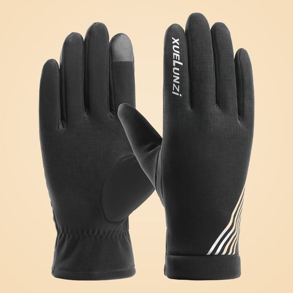 Autumn and winter men's warm fleece gloves autumn and winter outdoor cycling motorcycle windproof and rainproof thickened driving to keep warm_maomaolike.com