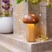 Mushroom Table Ornament Beech INS Solid Bedside Lamp Atmosphere LED Creative Touch Charging Night Light Ebony Wood_maomaolike.com