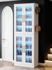 Freestanding Shoe Cabinet With Acrylic Doors And LED Lights_maomaolike.com