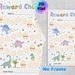 Dinosaur Themed Reward Chart Painting Poster, Cute Pastel Cartoon Dinosaur Scene Poster, Practical Tool To Track Progress And Encourage Positive_maomaolike.com