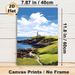 Coastal Lighthouse Painting Poster, Vibrant Idyllic Coastal Landscape Poster, Peaceful Ocean-side Artwork Ideal For Living Room, Bedroom Or Office_maomaolike.com