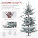 7.5ft Nordic Pine Artificial Christmas Tree With 1218 Snow Flocked Tips, Foldable Metal Stand, Easy Assembly, Hinged Xmas Tree For Home Office Holiday_maomaolike.com