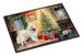 Samoyed Cozy Christmas Doormat Front Door Mat Indoor Outdoor Rugs For Entryway, Non Slip Washable Low Pile, 24H X 36W_maomaolike.com