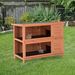 54" 2-Story Large Rabbit Hutch Bunny Cage Wooden Pet House Small Animal Habitat With Lockable Doors, No Leak Tray And Waterproof Roof For Rabbits, Chickens, Ducks, Outdoor/Indoor Natural_maomaolike.com