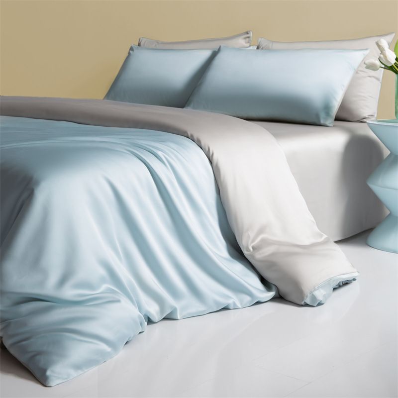 Wholesale Summer 60s Lenzing Tencel Four-Piece Set Solid Color Ice Silk Bare Sleep Cool Simple Double Bedding_maomaolike.com