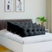 SOGA 4X 100cm Dark Grey Triangular Wedge Bed Pillow Headboard_maomaolike.com