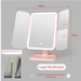 LED With Light, Smart Rechargeable Makeup Desktop Foldable Rotating Light-Up Mirror, Vanity Mirror For Cross-Border_maomaolike.com