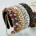 PDMCS Headband Women's European and American Rhinestone Gemstone Headpiece Sponge Wide Edge Handmade Headband Baroque Hair Accessory_maomaolike.com