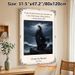 Jane Eyre Classic Quote Painting Poster, Vintage Dramatic Dark-hued Poster, Inspirational Independent Will Quote With Stormy Coastal Scene, Ideal For_maomaolike.com