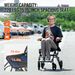 VEVOR Wheelchair Aluminum Alloy Transport Chair Foldable 15.75-In W Seat 220lbs_maomaolike.com