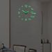 DIY Digital Living Room Wall Clock Luminous 3D Frameless Clock Wall Stickers Mute Clock For Bedroom Office Wall Decor_maomaolike.com