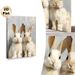 Two Rabbits Painting Poster, Textured Impasto-style Paired Rabbits Poster, Soft-toned Animal Artwork Adds Warm Rustic Touch, Ideal For Living Room_maomaolike.com