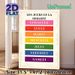 French Days Of The Week Painting Poster, Colorful Vintage Decorative Poster, Clear French Weekday Text Design, Great For French Language Learning_maomaolike.com