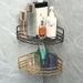New No-punch Shelf, Wider And Taller Corner Storage Shelf, Durable Electroplated Iron Shelf, Suitable For Home, Bathroom Use_maomaolike.com