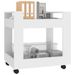 White Wood Composite Office Trolley - Compact Storage Solution For Organizing Paper Clutter_maomaolike.com