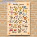 French Alphabet Painting Poster, Colorful Cartoon Illustrated Poster, Supports French Vocabulary Learning, Ideal For Study Areas And Living Spaces_maomaolike.com