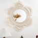 Nordic Handwoven Cotton Rope Makeup Mirror Bedside Bedroom Homestay Entrance Hotel Decoration Wall Hanging_maomaolike.com