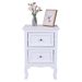 Night Stand Nightstands Large Size White Country Style Two-Tier Night Stand Nightstands_maomaolike.com