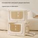 Foldable Steel Frame Cotton And Linen Storage Box, Clear Window Clothes Organizer Bin For Closet Bedroom_maomaolike.com