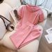 Women's Clothing Pink sports suit for women summer 2023 new high-end fashion versatile loose short-sleeved two-piece suit_maomaolike.com