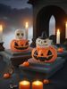 1pc Halloween Pumpkin Skull Design Candle Stand Is Suitable For Halloween Style Ornaments, Multi-scene Decoration, Decorative Candle Candle Stand_maomaolike.com